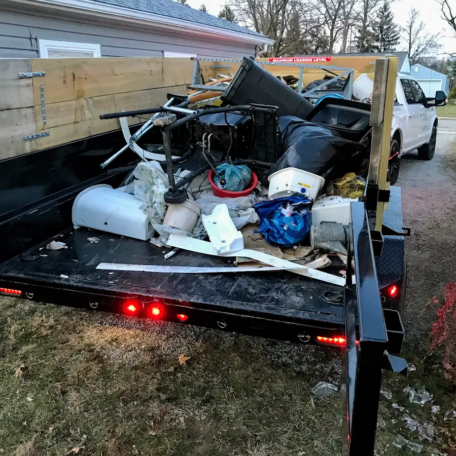 Roll-off dumpster delivered to a residential driveway in Schuyler